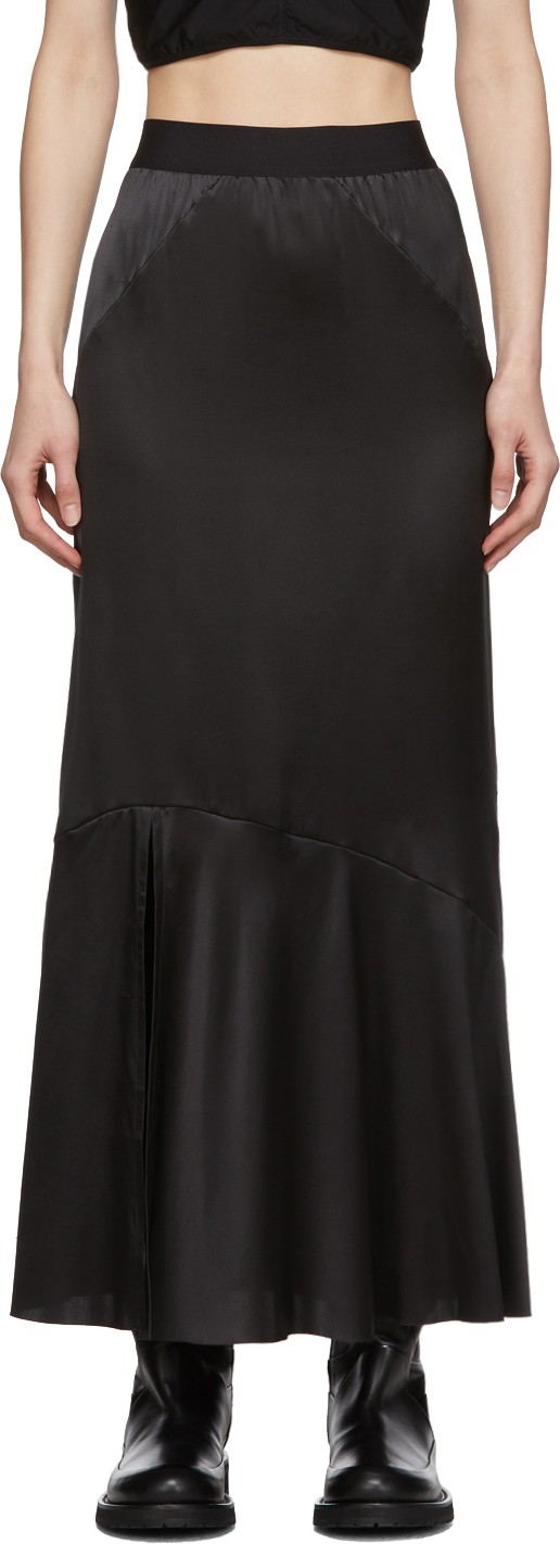 Ann Demeulemeester Black Bias Skirt
