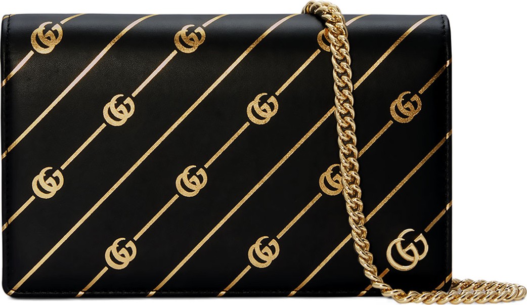 Gucci GG Diagonal Leather Flap Wallet