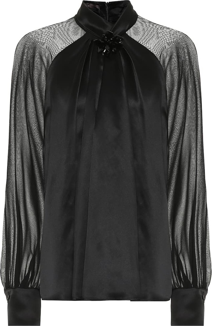 Max Mara Enna silk-satin blouse
