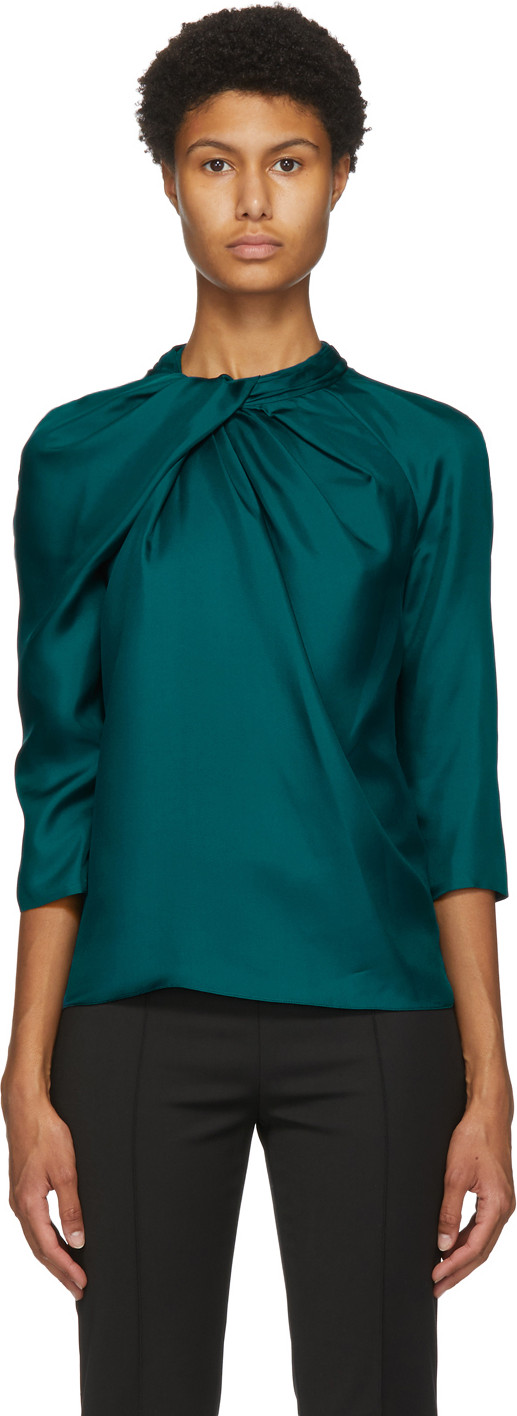 Partow - Blue Silk Star Blouse