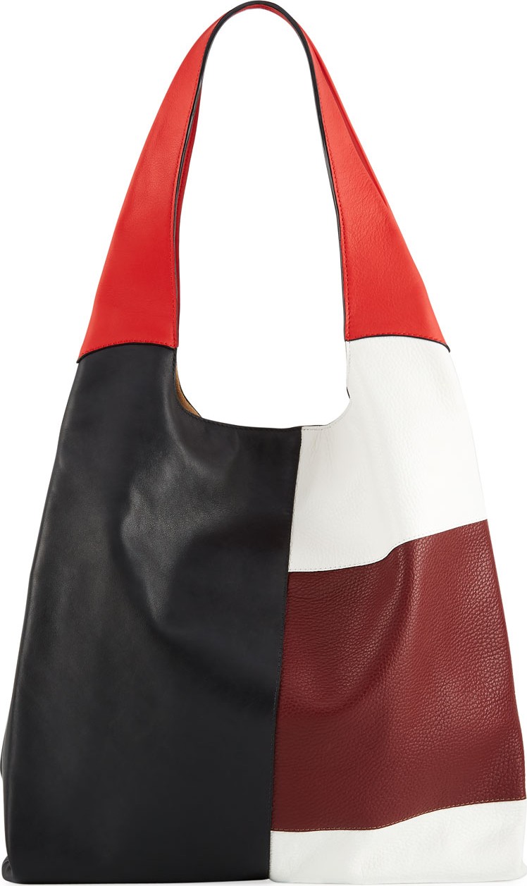 Hayward Grand Colorblock Leather Shopper Tote Bag Hayward Grand Colorblock Leather Shopper Tote Bag