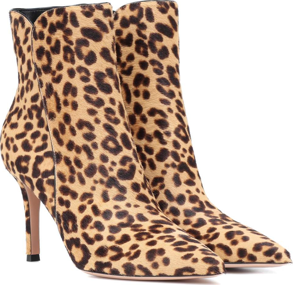 Gianvito Rossi Levy 85 calf hair ankle boots