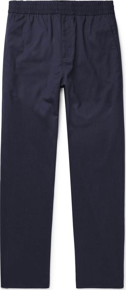 Norse Projects Navy Luther Wool-Blend Trousers