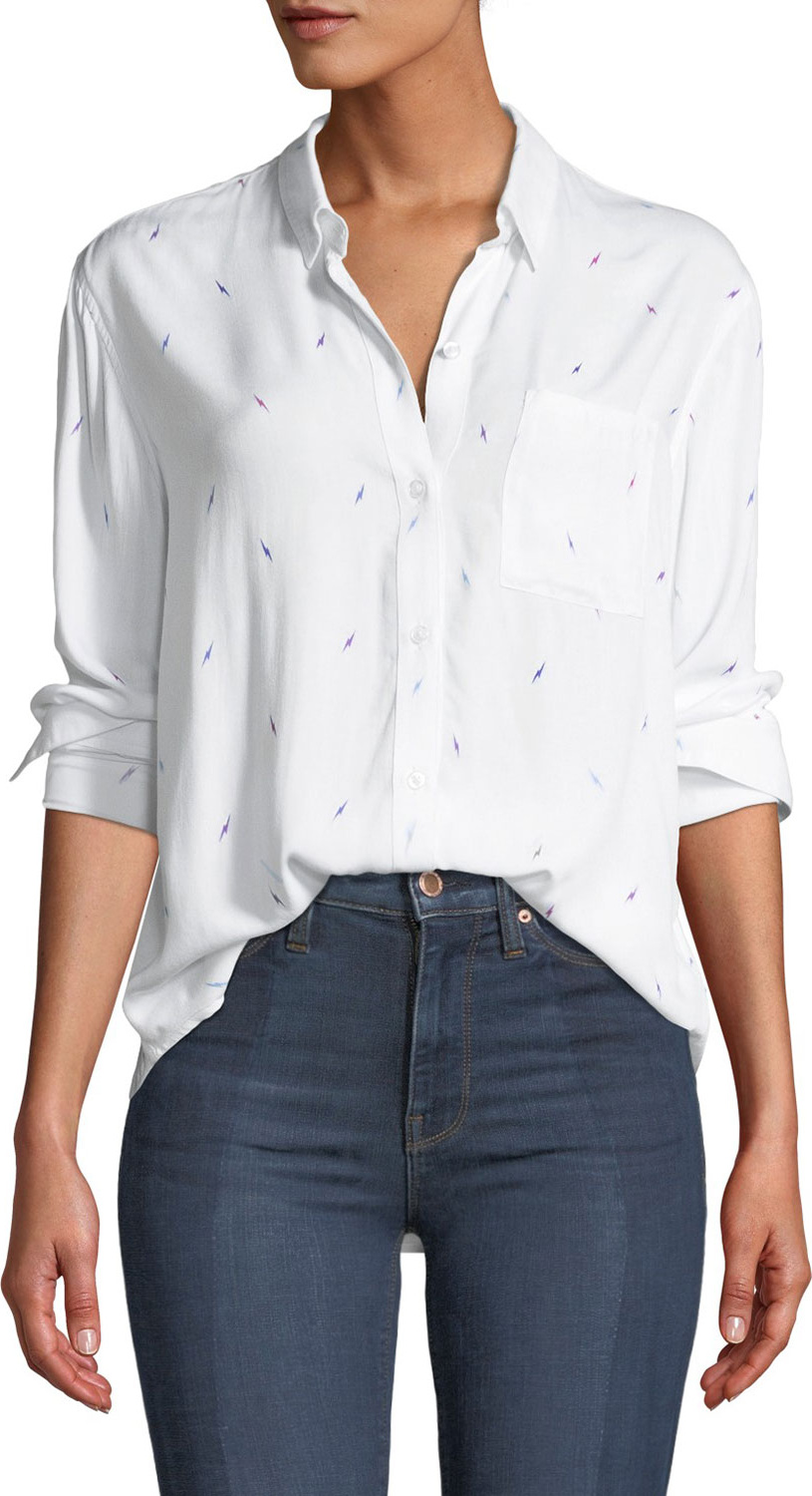 RAILS Lightning-Bolts Long-Sleeve Button-Down Shirt
