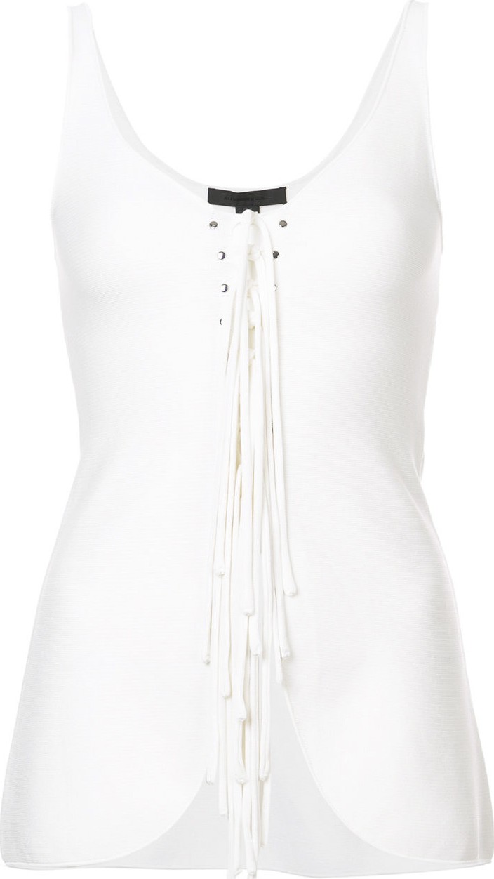 Alexander Wang fringed lace-up tank top