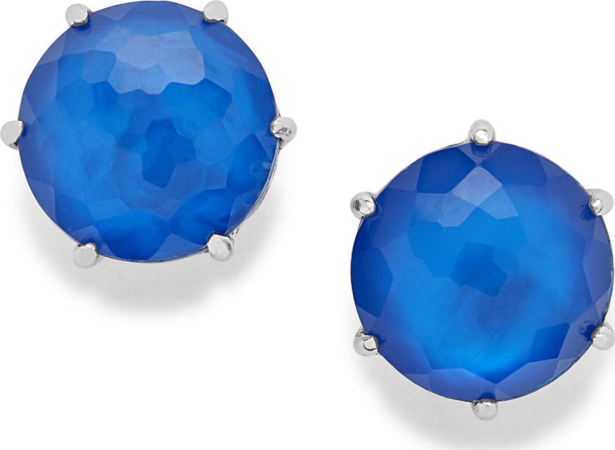 IPPOLITA 925 Wonderland Medium Round Stud Earrings in Cobalt