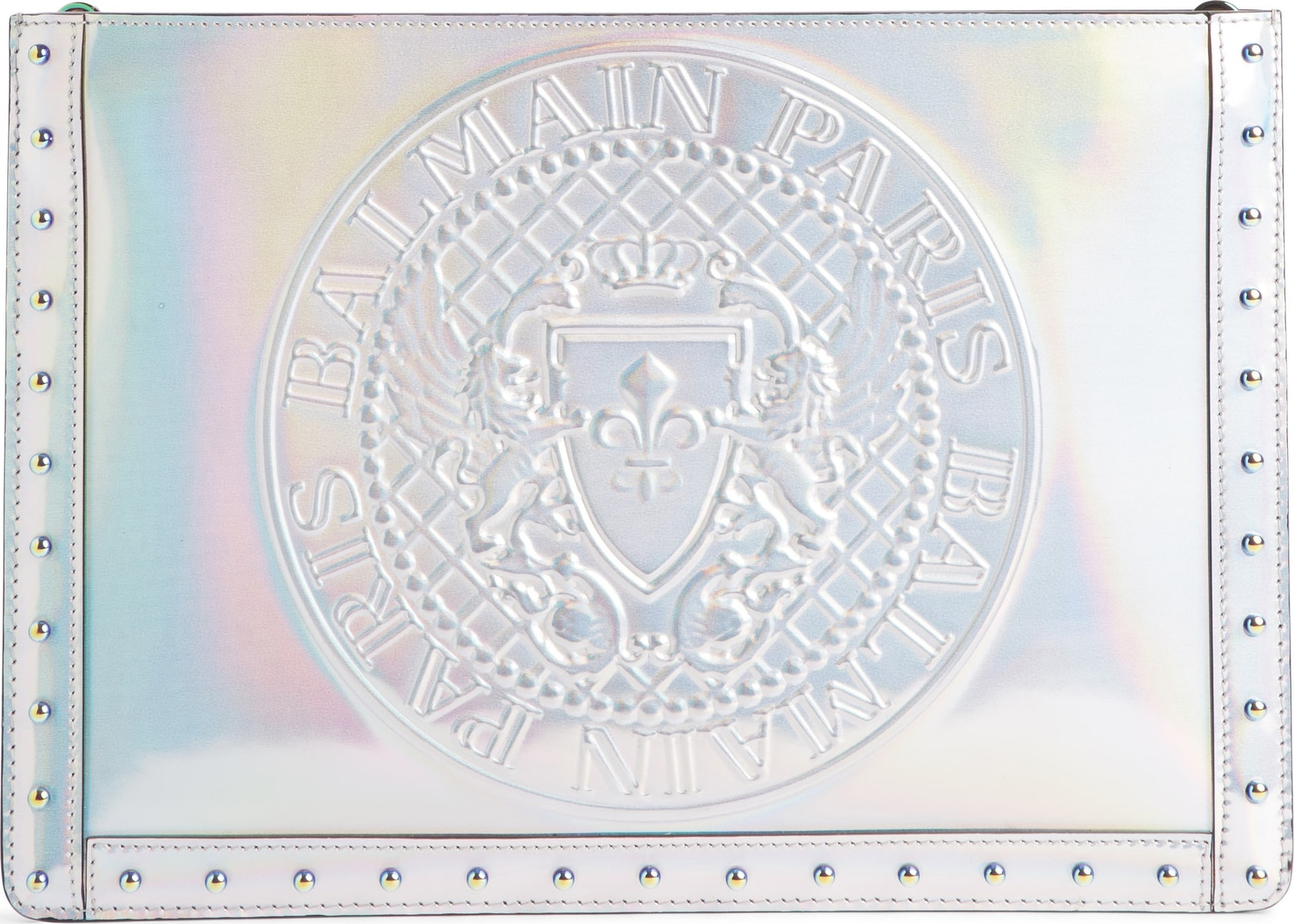 Balmain Embossed Coin Calfskin Bag