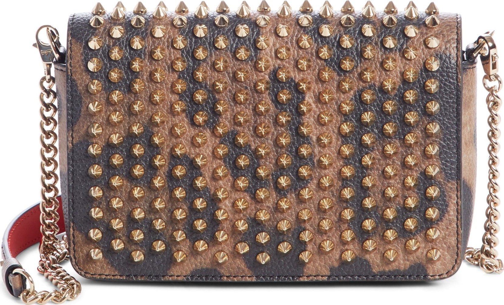 Christian Louboutin Zoompouch Leopard Print Leather Clutch