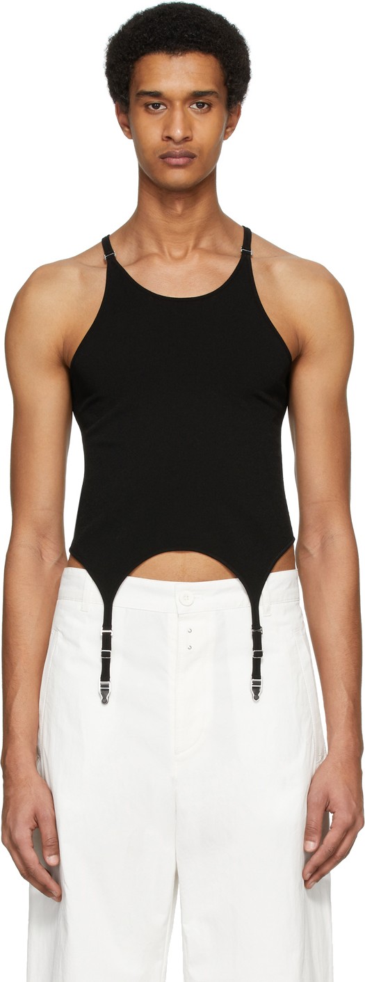 Dion Lee Black Garter Tank Top