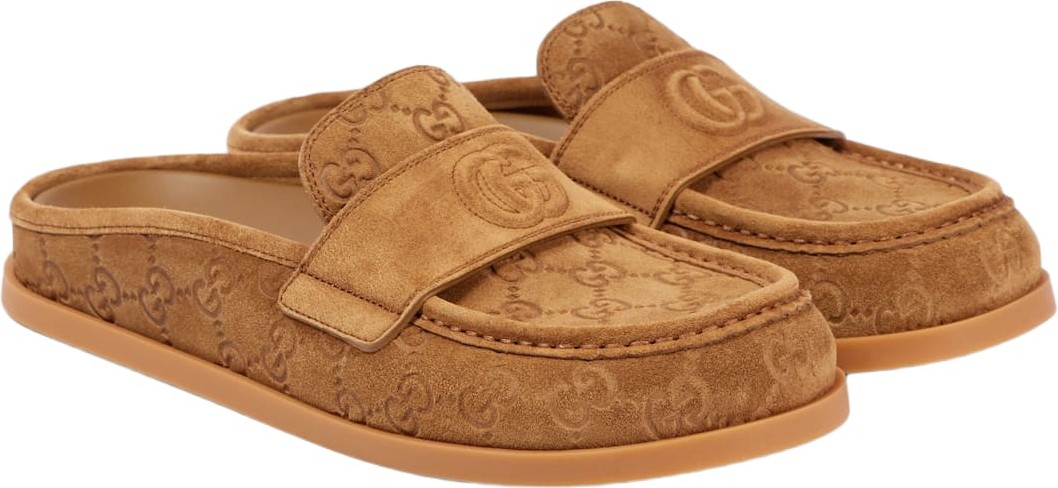 Gucci - Celia GG suede mules