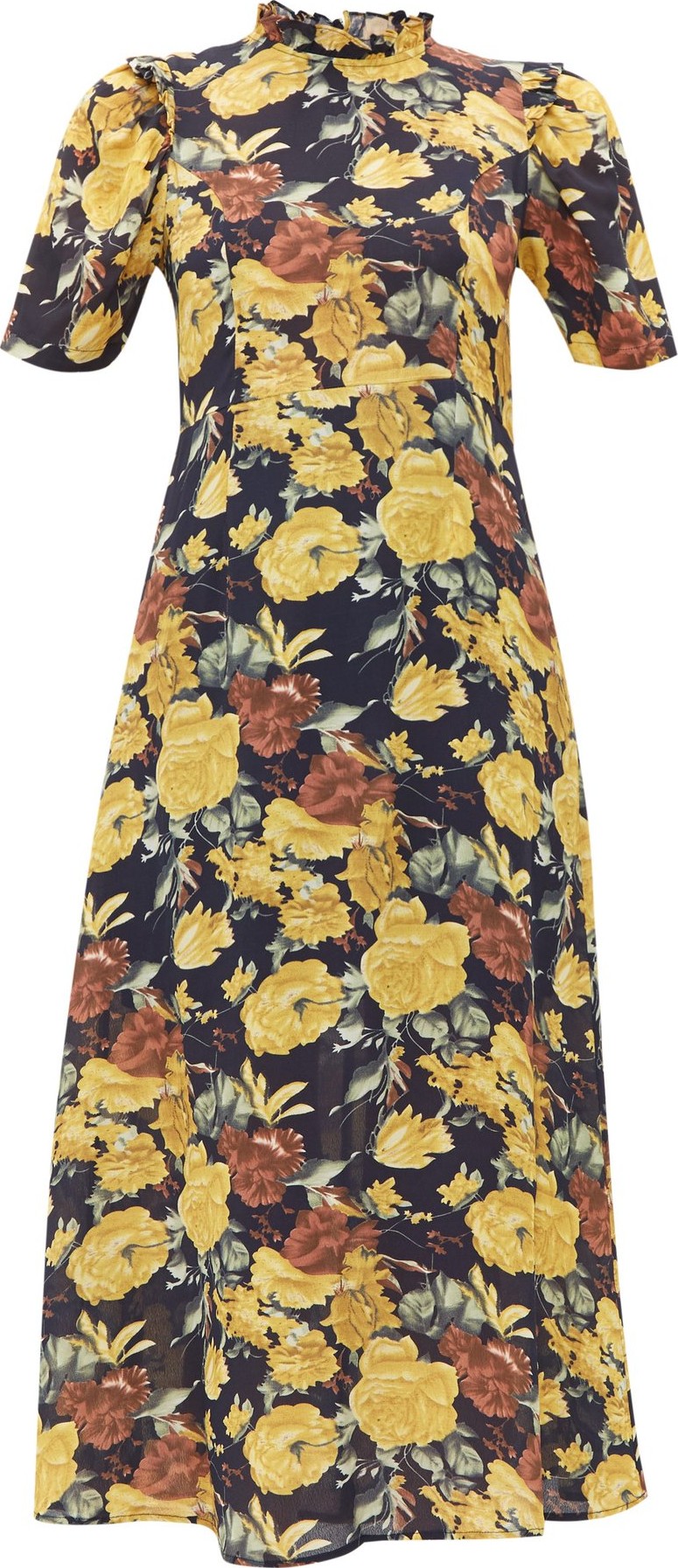 SEA Ella floral-print cotton midi dress