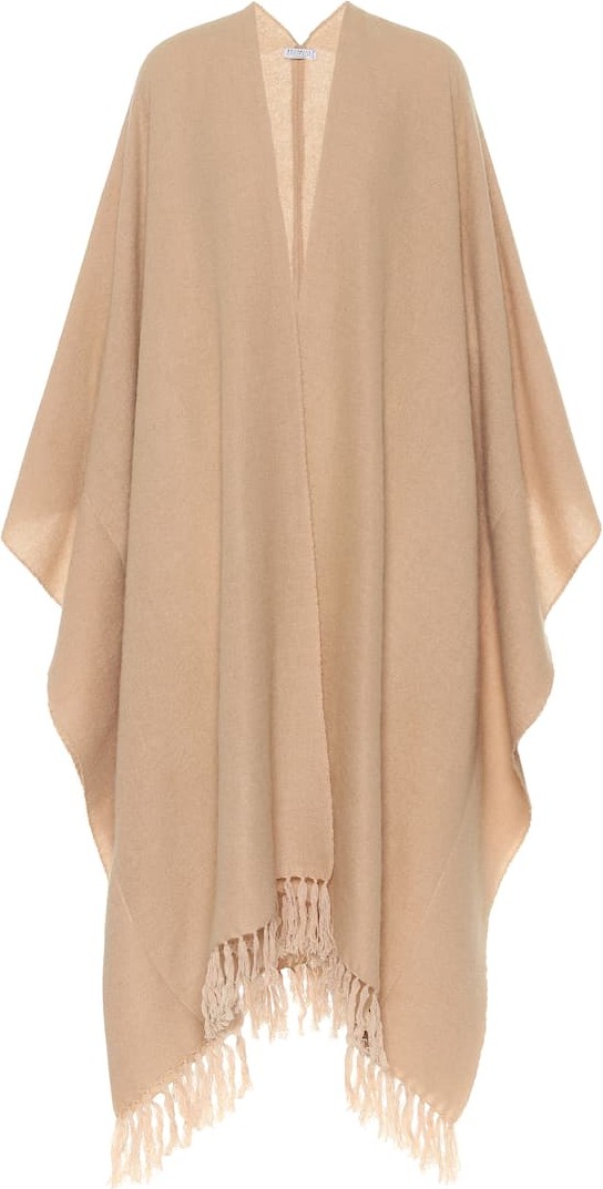 Brunello Cucinelli Cashmere and mohair-blend poncho