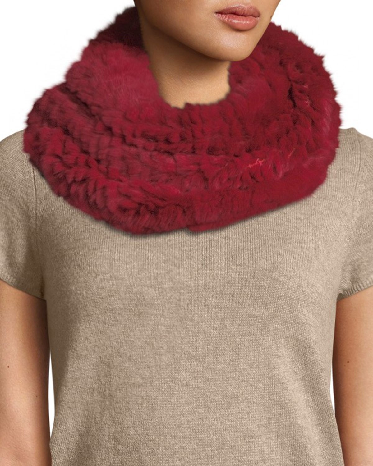Elie Tahari Chelsea Fur Cowl Infinity Scarf