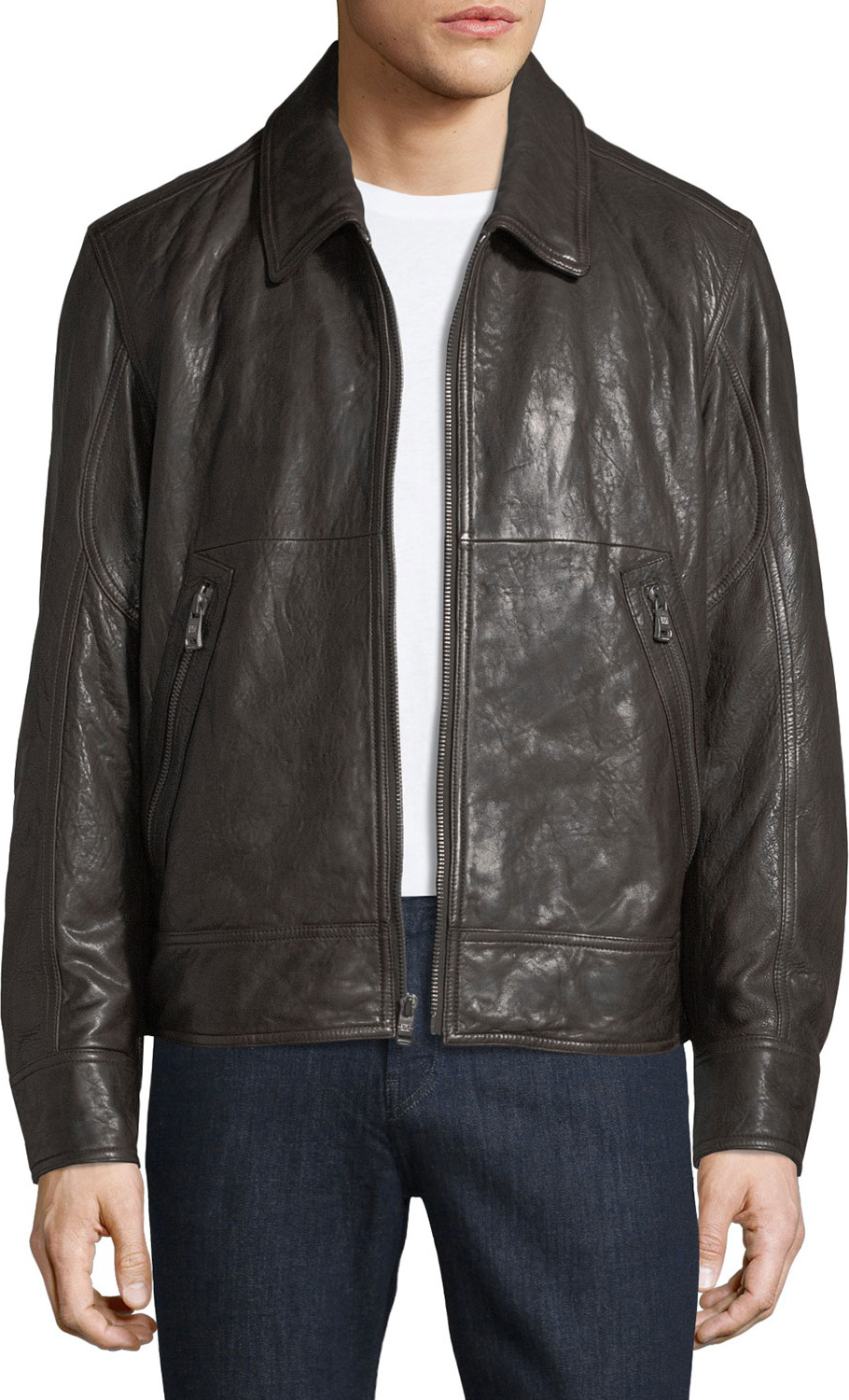 Andrew Marc Morrison Lambskin Leather Jacket