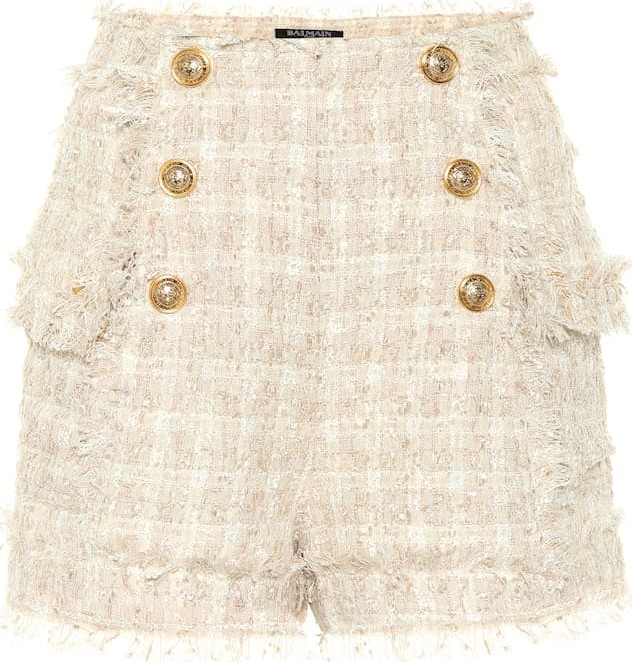 Balmain Bouclé tweed shorts