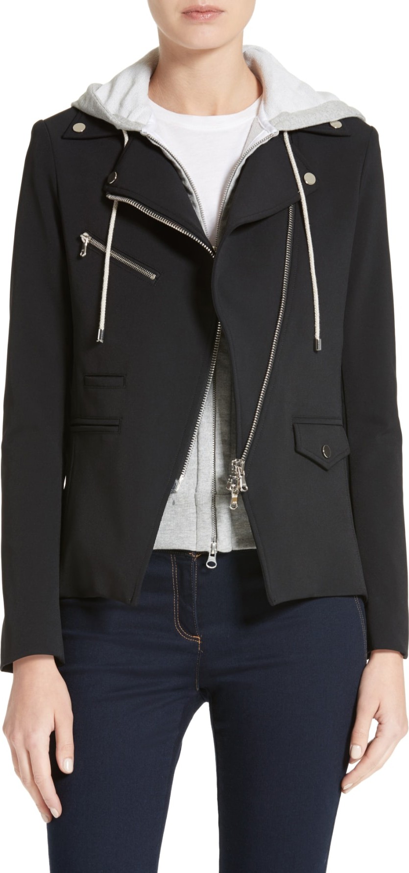 Veronica Beard Hadley Neoprene Moto Jacket