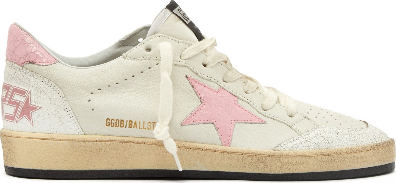 Golden Goose Deluxe Brand Ball Star low-top crackled leather trainers