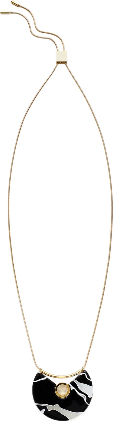 Lafayette 148 New York Three Quarter Long Circle Pendant Necklace