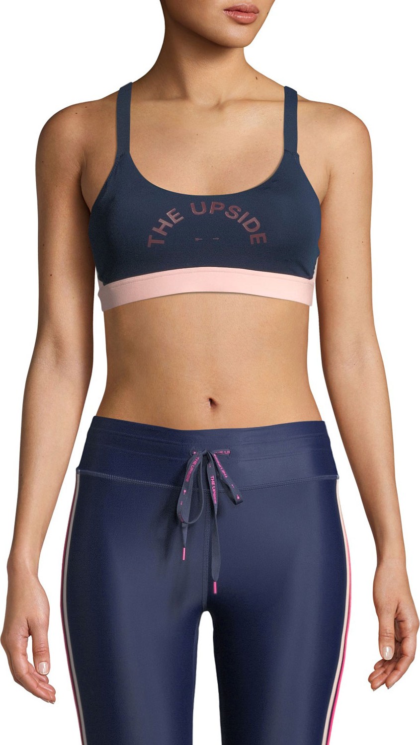 The Upside Colorblock Logo Dance Sports Bra