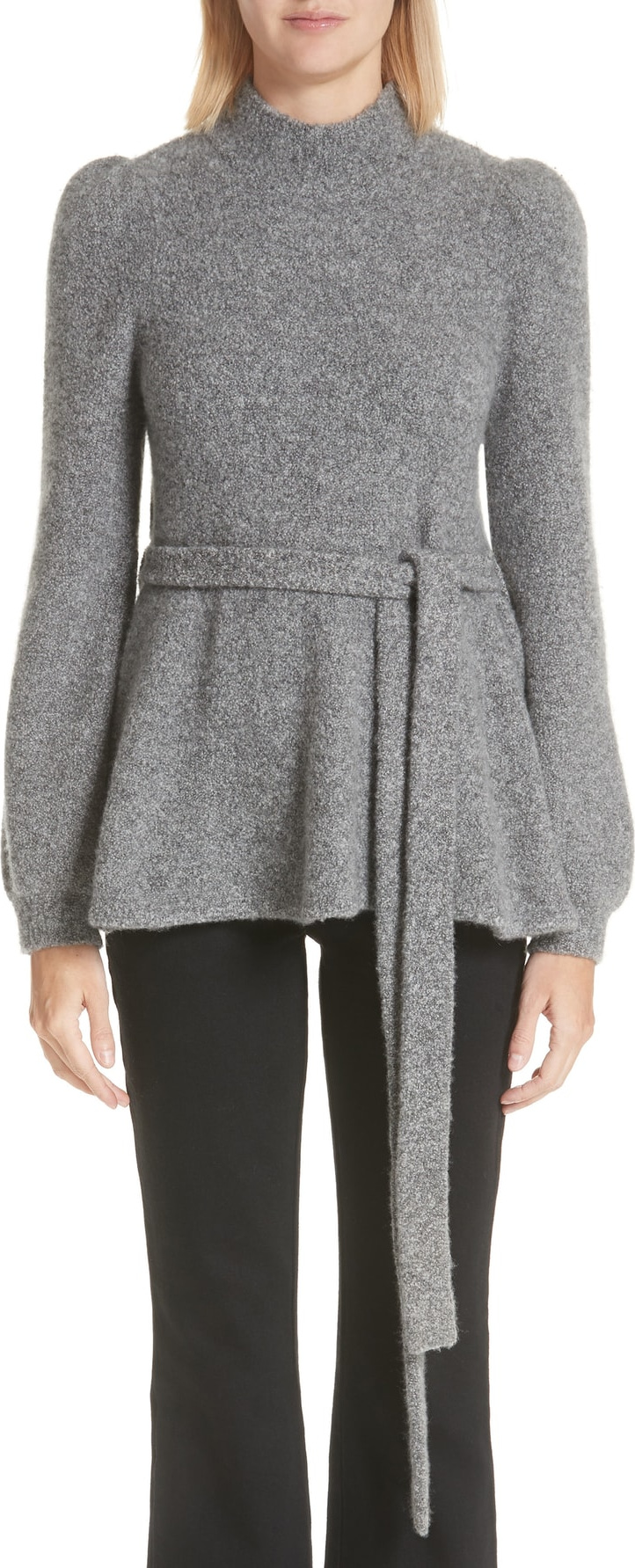 Co Belted Cashmere Blend Sweater