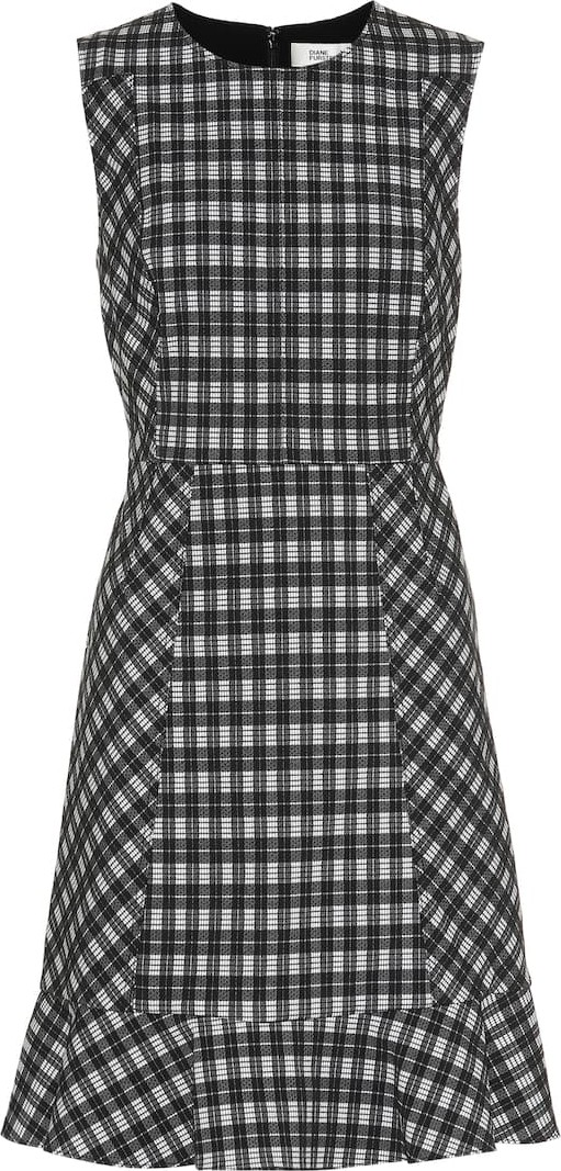 DIANE von FURSTENBERG Reiley checked cotton-blend dress