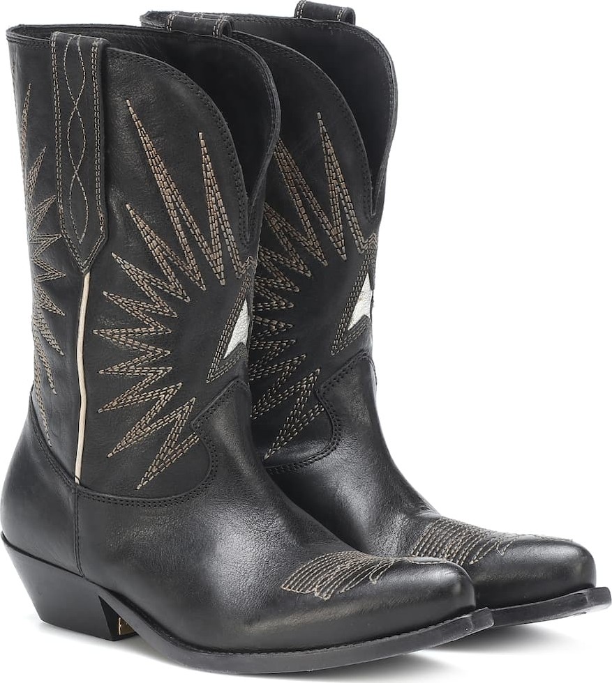 Golden Goose Deluxe Brand Wish Star leather cowboy boots