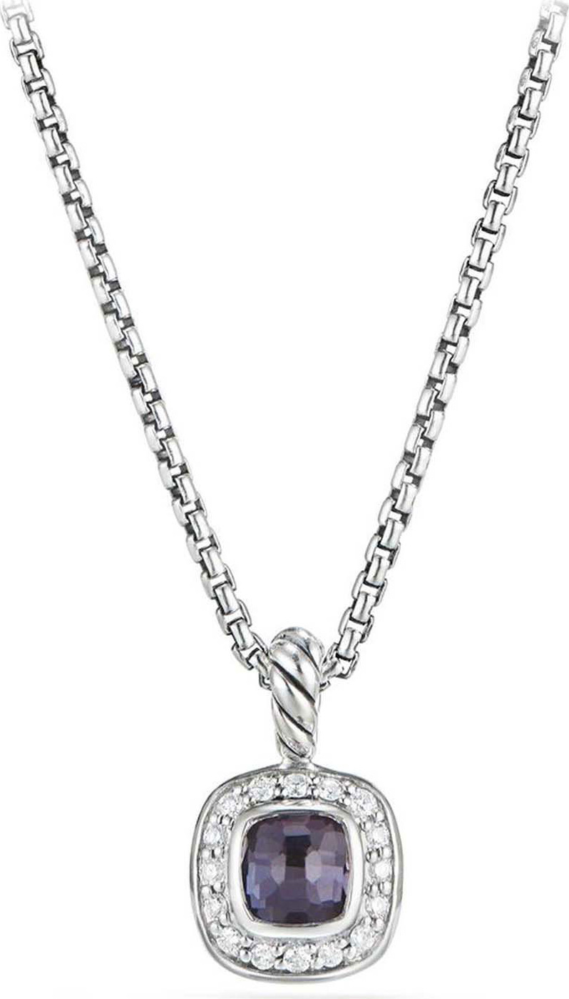 David Yurman Kid's Albion® Cushion Pendant Necklace w/ Diamonds, 14"