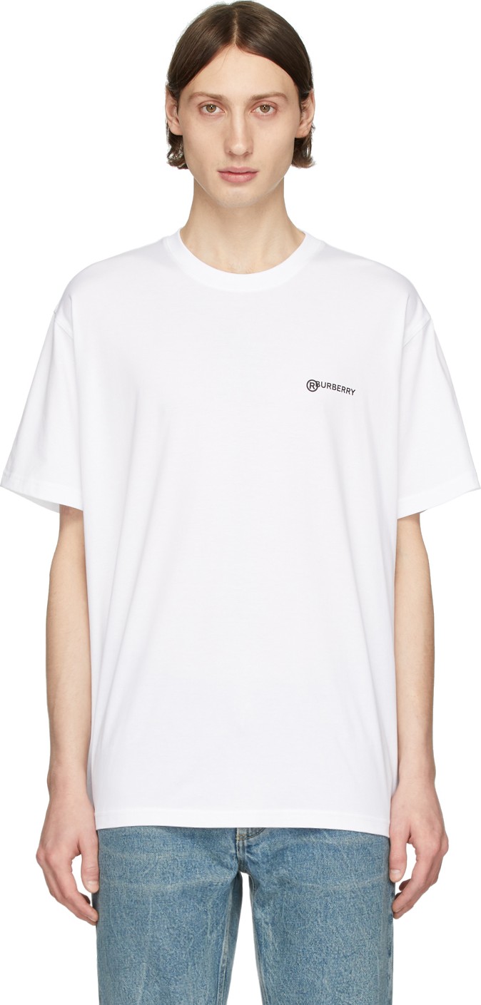 Burberry London England SSENSE Exclusive White Justin T-Shirt