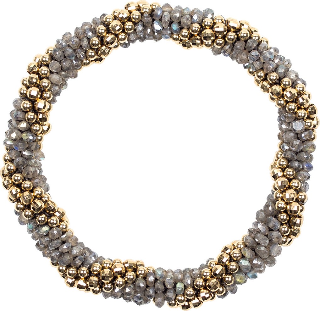 Meredith Frederick Audrey 14k Gold and Labradorite Bead Bracelet