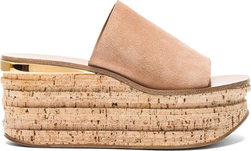 Chloe Camille Suede Wedge Sandals