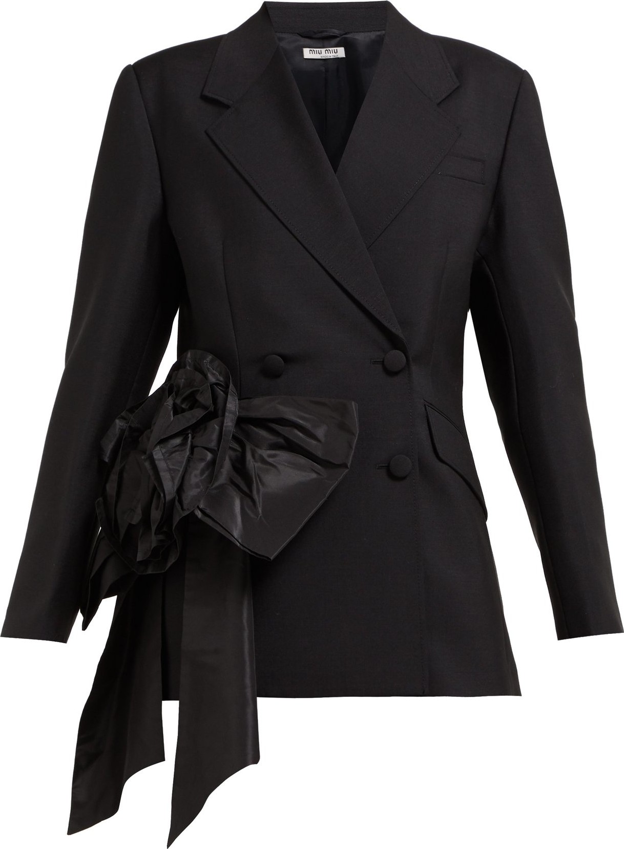 Miu Miu Floral organza mohair and wool-blend blazer