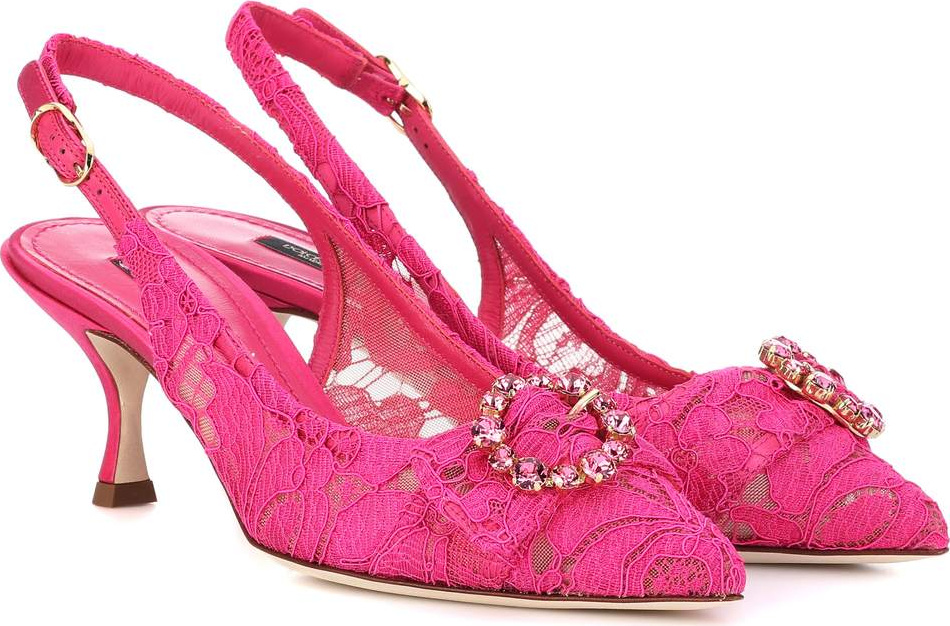 Dolce & Gabbana Lori lace slingback pumps