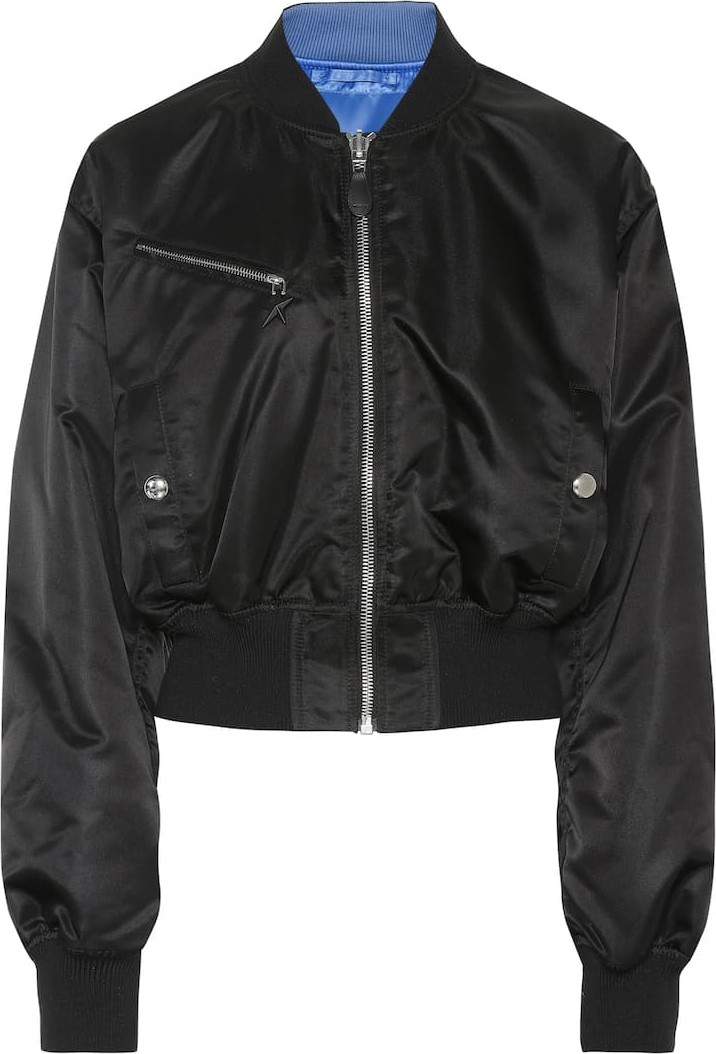 Mugler Reversible satin bomber jacket