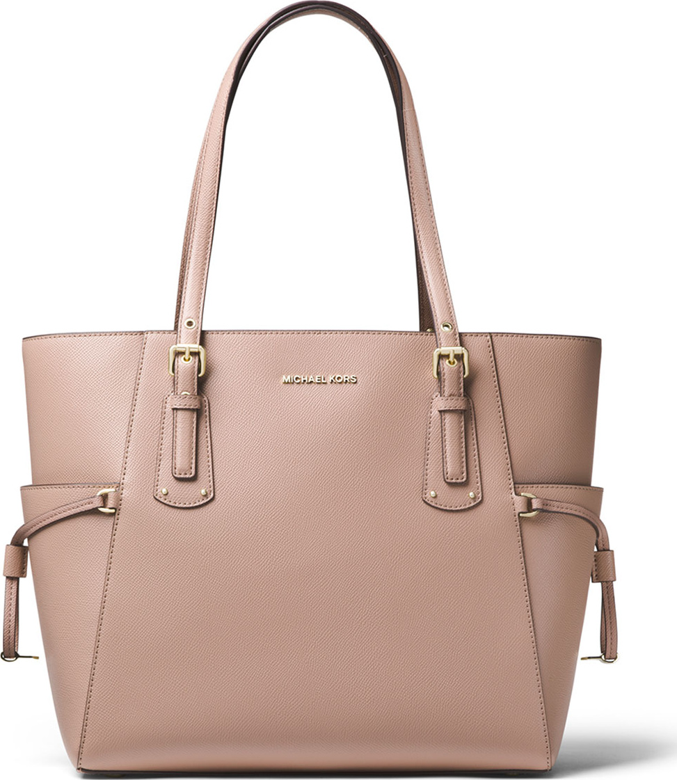 MICHAEL MICHAEL KORS Voyager E/W Signature Saffiano Tote Bag - Light Golden Hardware