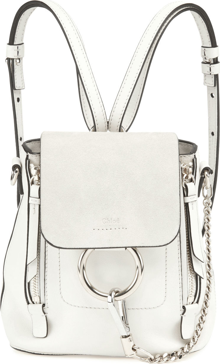 Chloe Faye Mini Leather/Suede Backpack