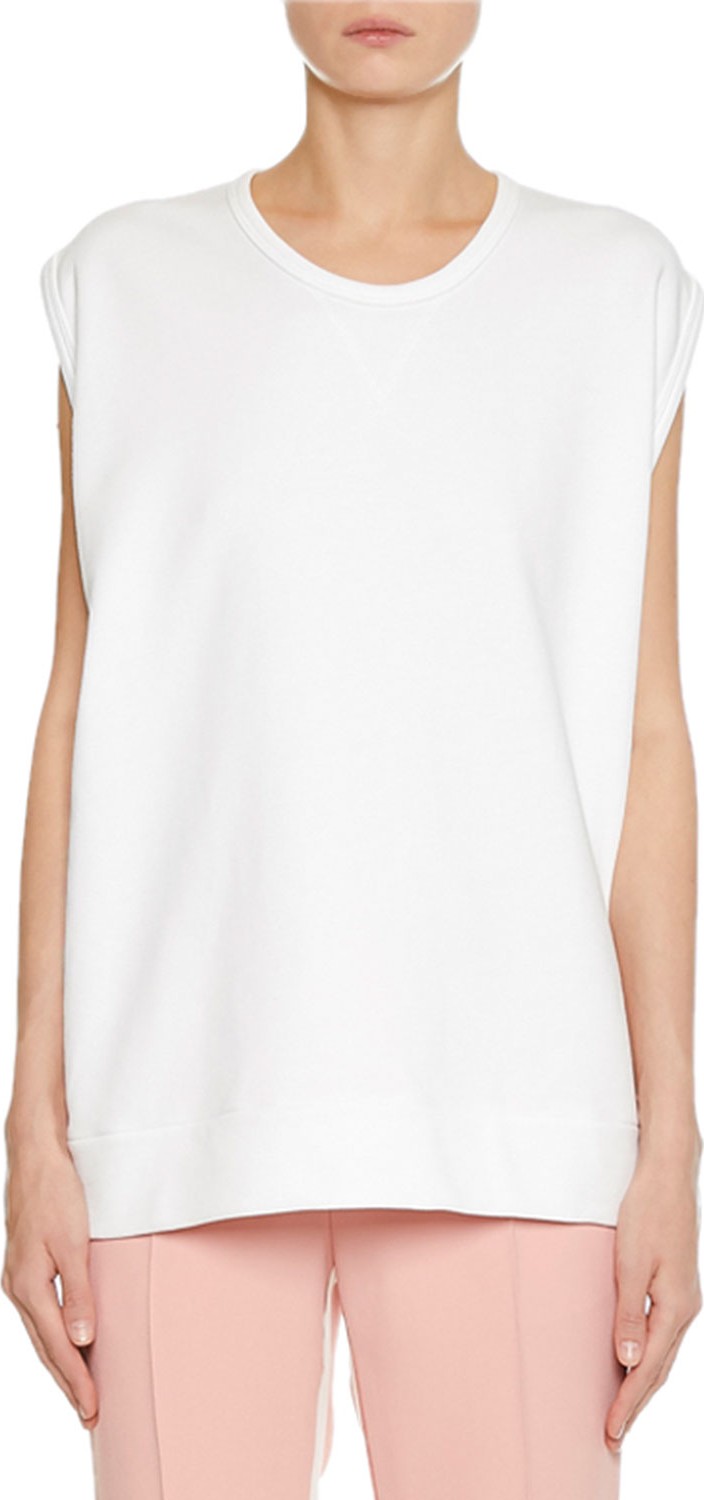 Nº21 Sleeveless Tie-Back Crewneck Top