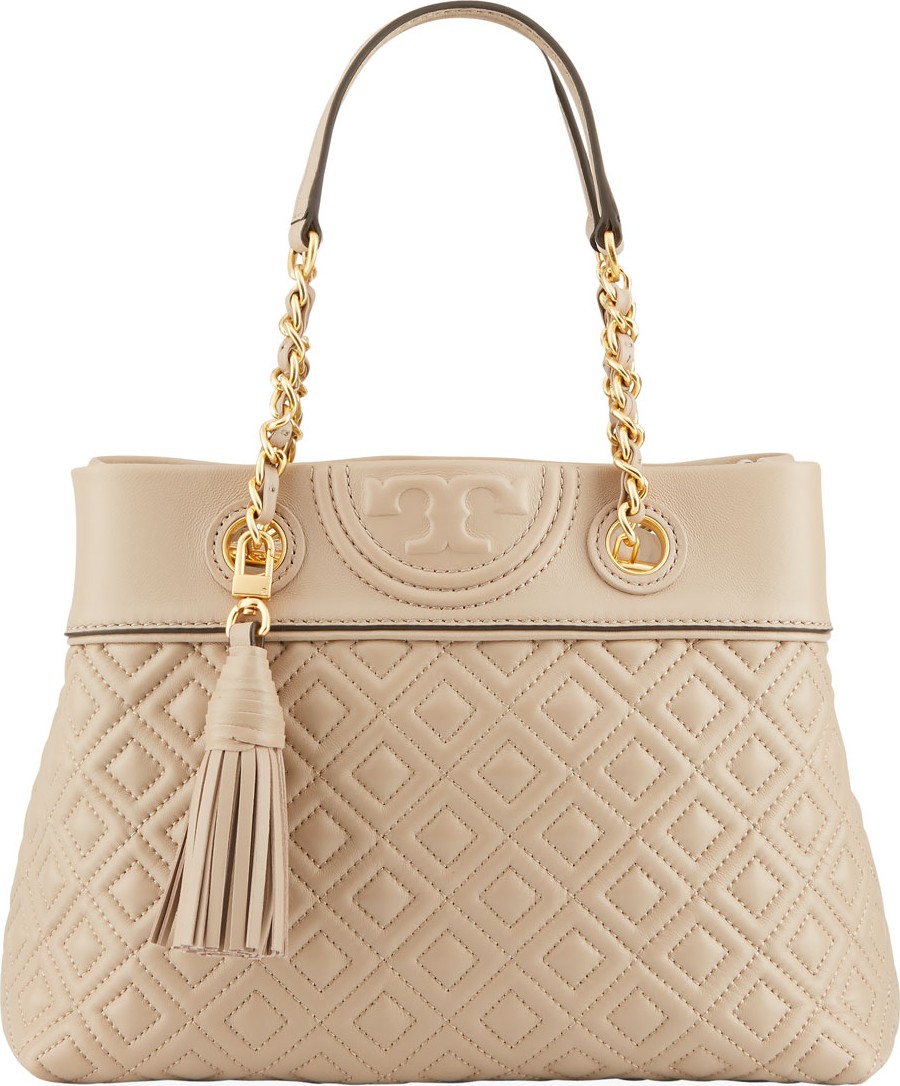Tory Burch Fleming Small Quilted Leather Tote Bag
