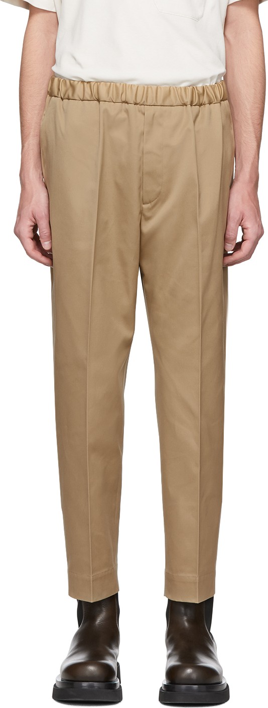 Jil Sander Beige Twill Trousers
