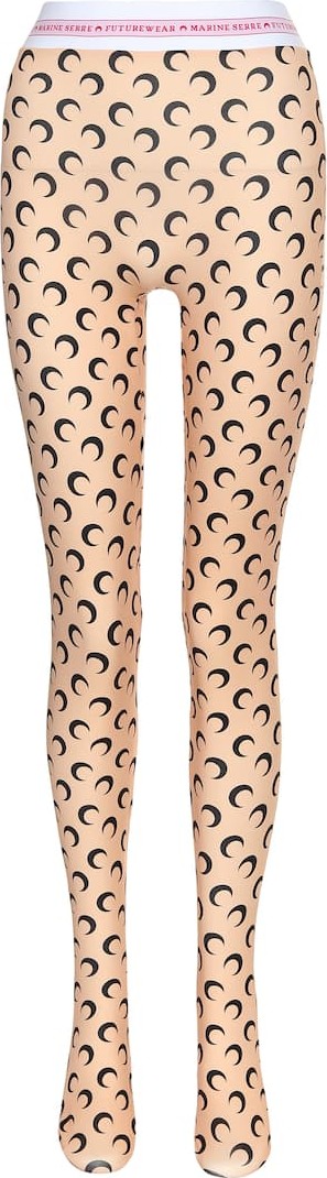 Marine Serre Printed stretch-jersey tights