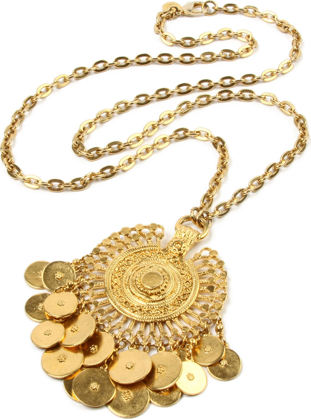 Ben-Amun Coin-Dangle Pendant Necklace