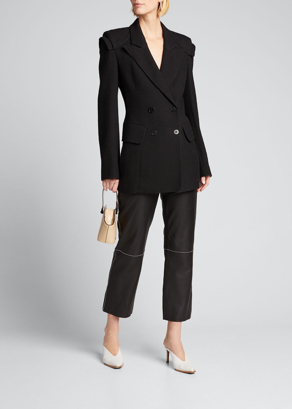 Tibi Basketweave Sculpted Blazer