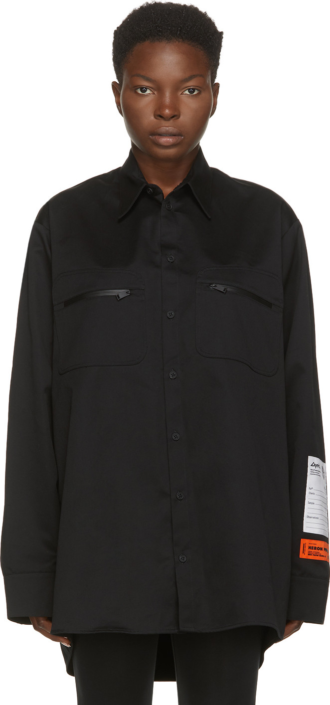 Heron Preston - Black Outdoor Shirt Dress