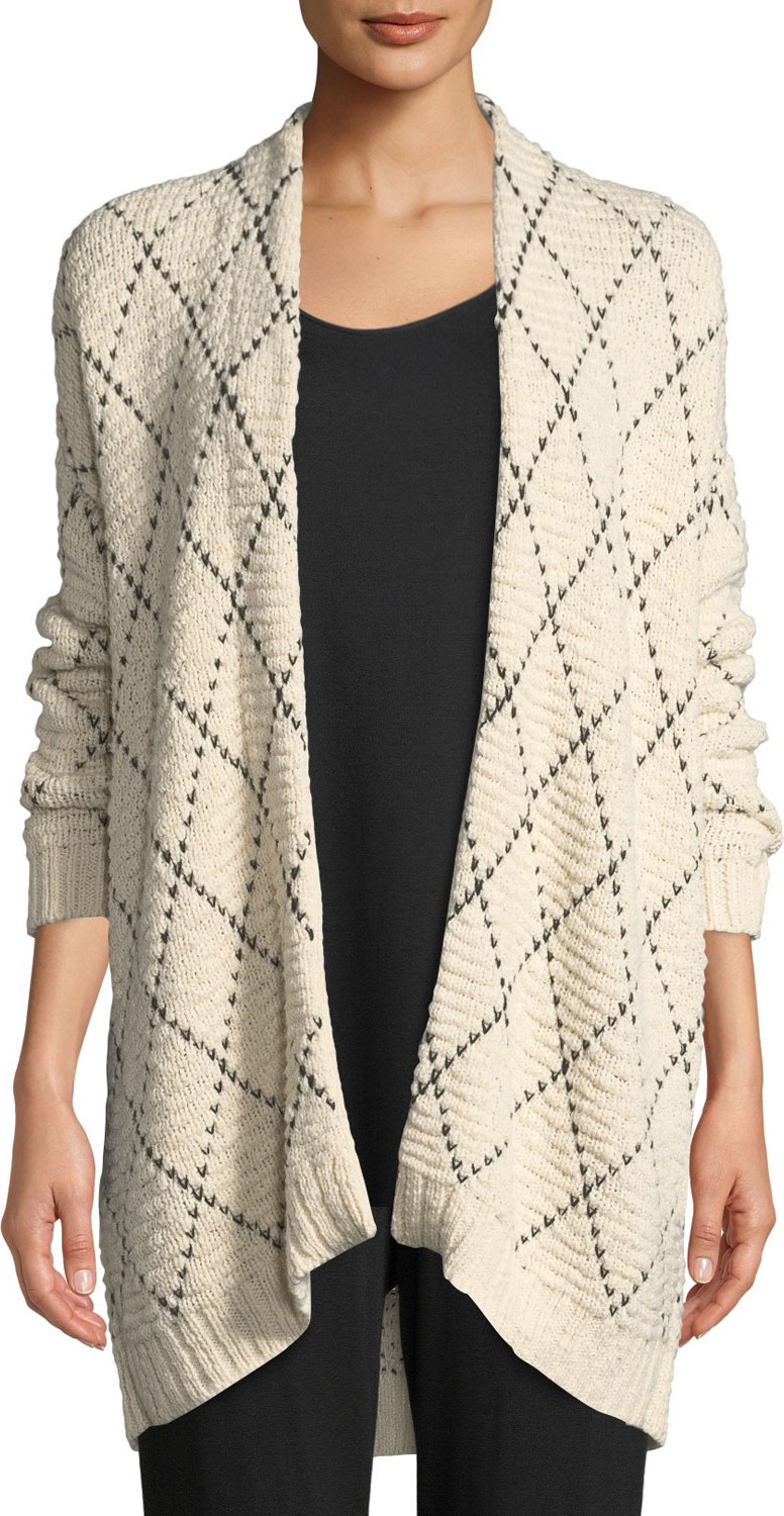 Eileen Fisher Diamond Kimono Cardigan