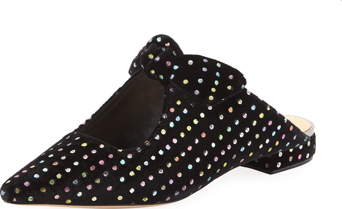 Alexandre Birman Evelyn Embellished Bow Mules