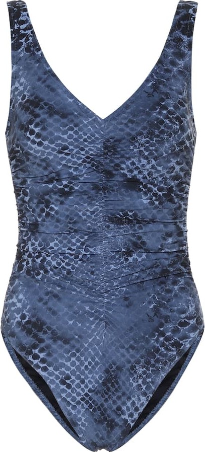 Karla Colletto Bree snakeskin-print swimsuit