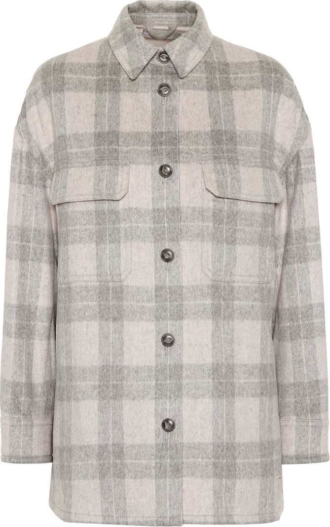 Vince Plaid wool-blend shirt jacket