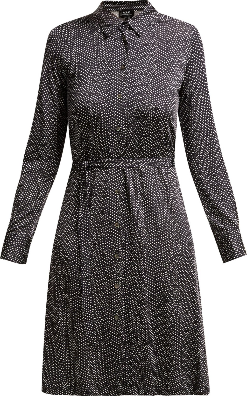 A.P.C. Coco polka-dot tie-waist dress