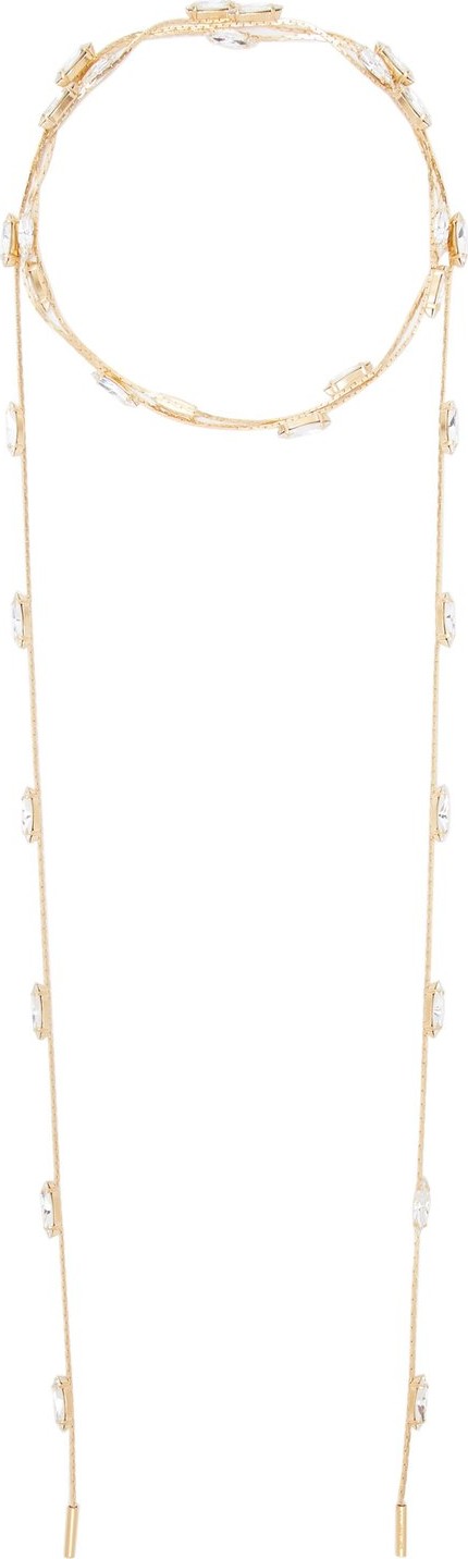 Saint Laurent Crystal-embellished wrap necklace