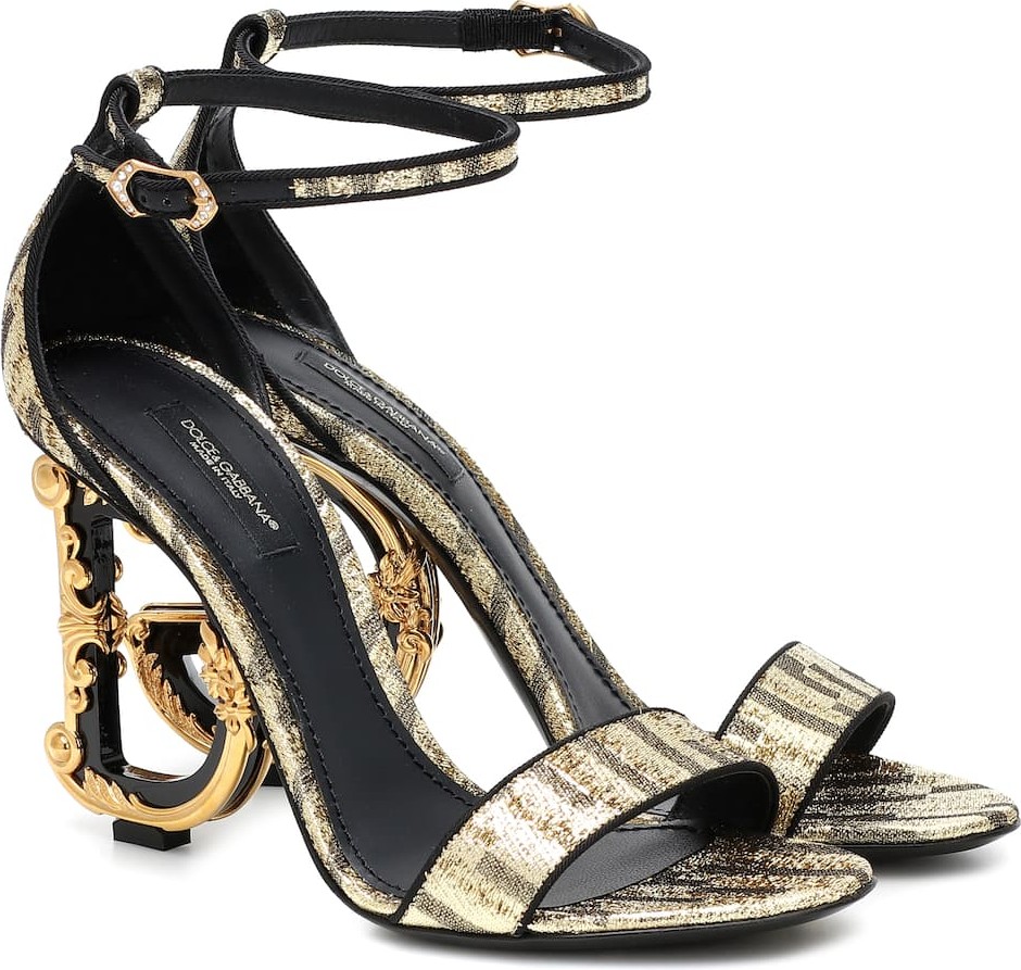 Dolce & Gabbana Keira 105 baroque metallic sandals
