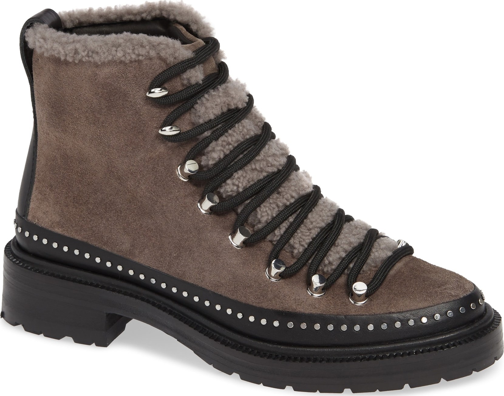 Rag & Bone Compass Genuine Shearling Combat Boot